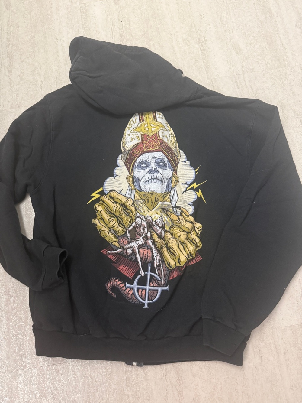Ghost Band Zip Up Hoodie sweatshirt Papa Nihil Prayer Hands